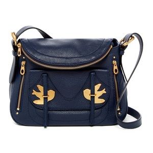 MJ Natasha Petal To The Metal Leather Crossbody